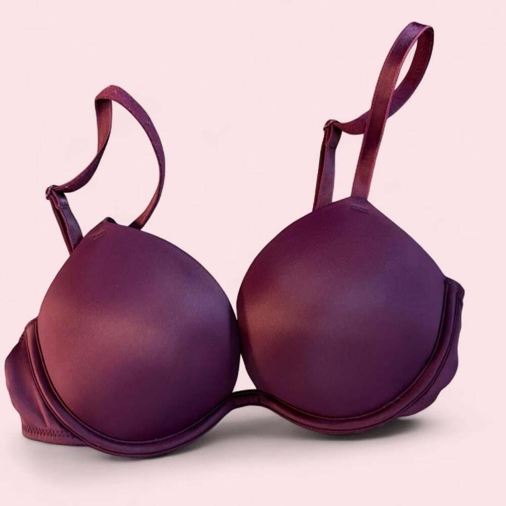 Victoria's Secret PINK Women's Burgundy and Purple Bra